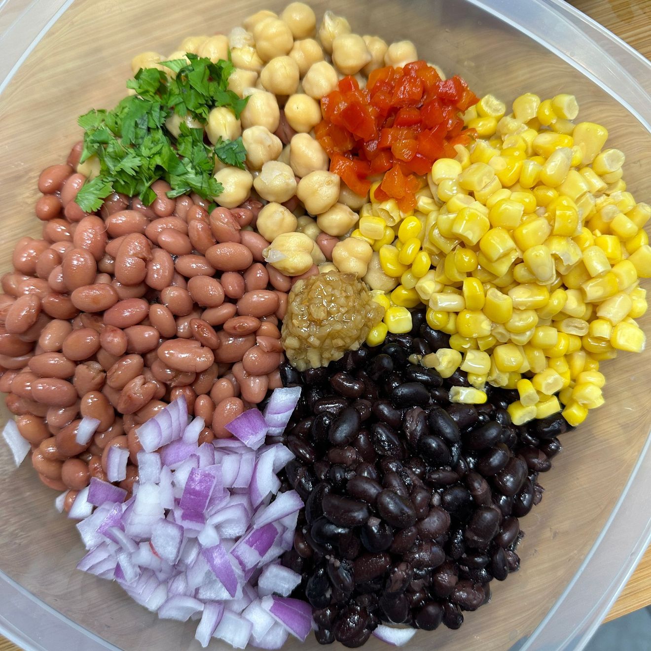 Cooking class ingredients