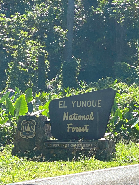 El Yunque National Forest entry sign