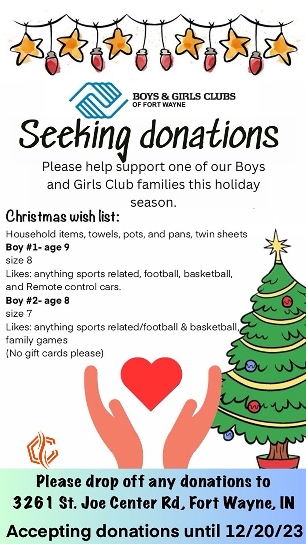 Boys & Girl Club Christmas Donations