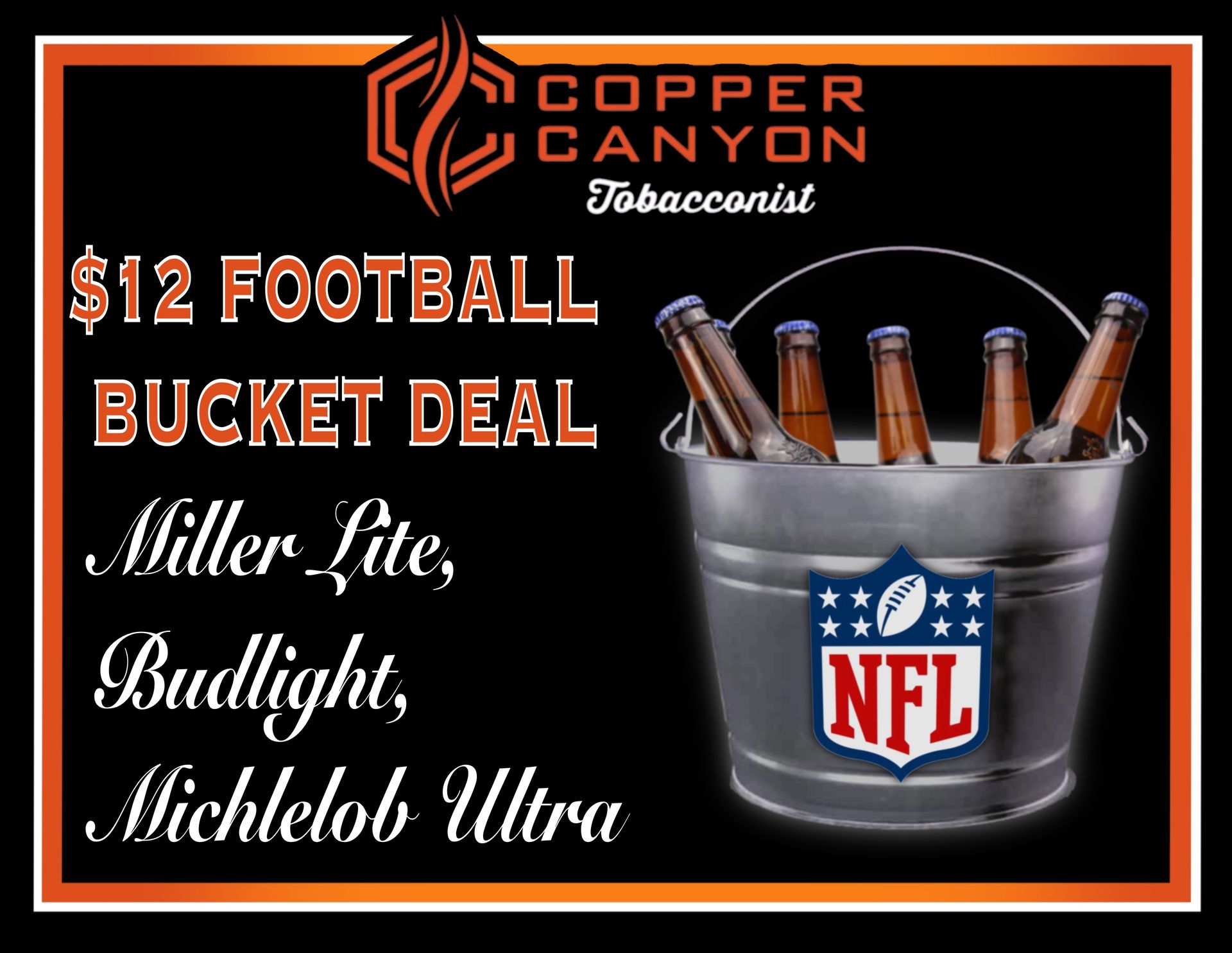 Football Beer Bucket Deals At Copper Canyon All Season Long