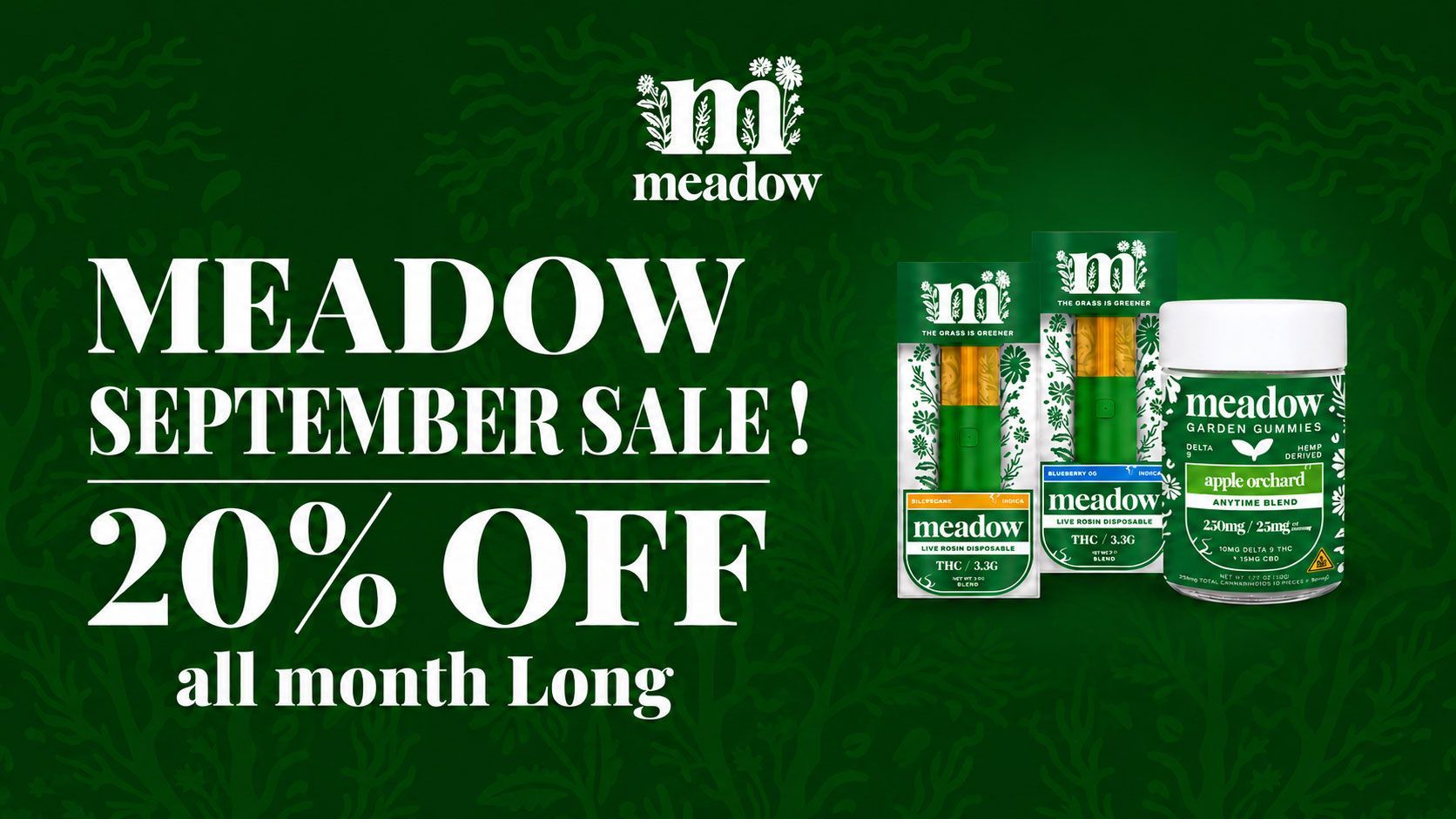 Meadow September Sale 20% Off All Month Long
