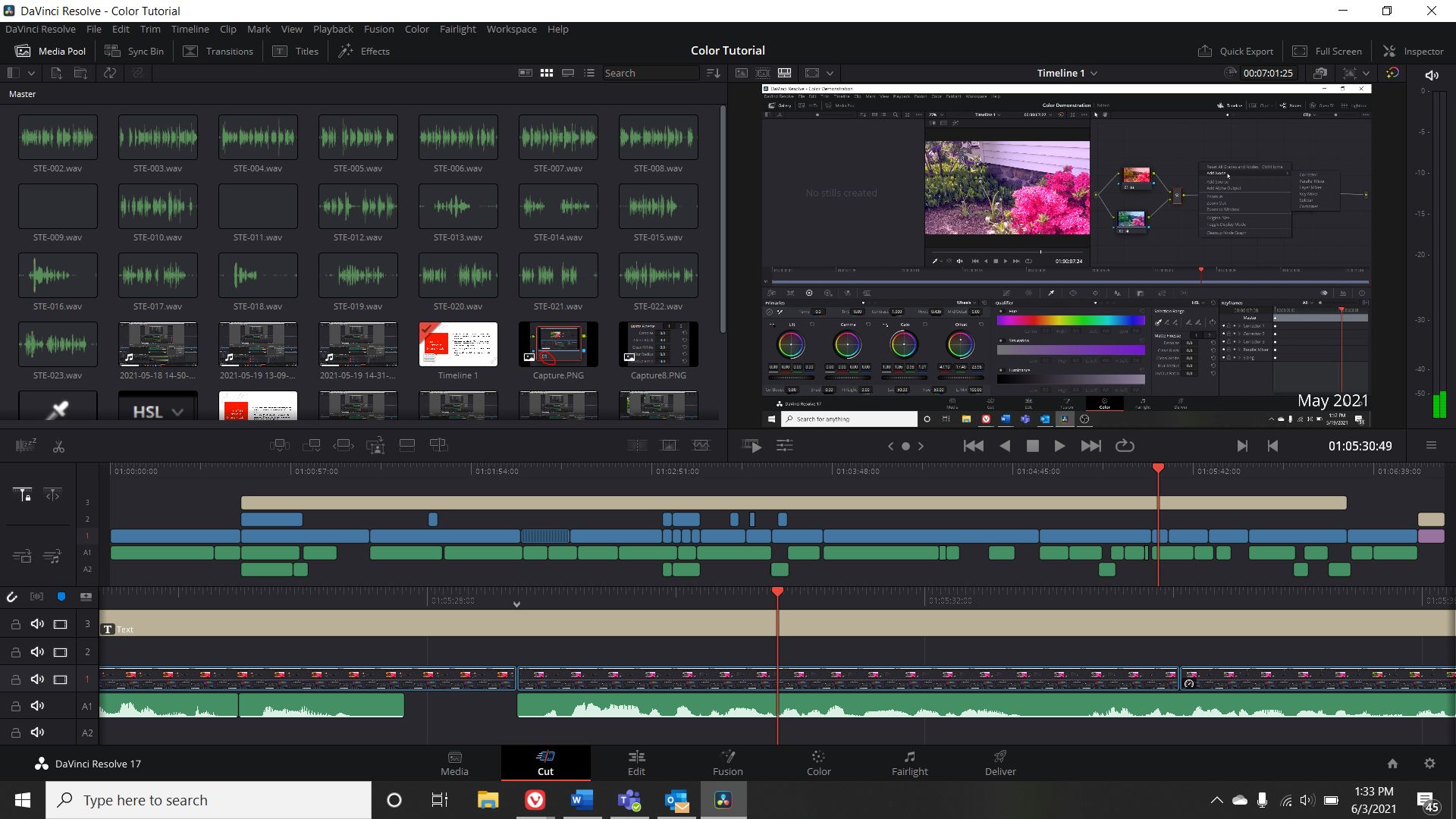 A computer screen is open to a video editing program