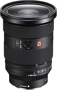 A close up of a camera lens on a white background.