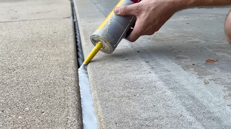 Sealer application in progress