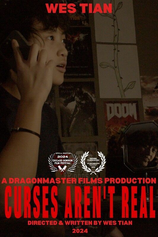 Movie poster: A young man talking on the phone, with a background of a room and the title