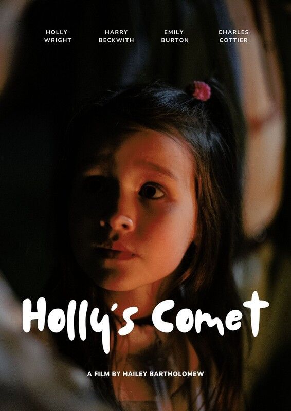 A young girl looking up with a concerned expression, titled