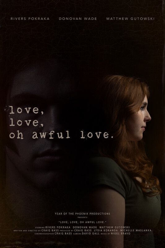 Movie poster: Dark, shadowed figures of a man and woman. Text reads 