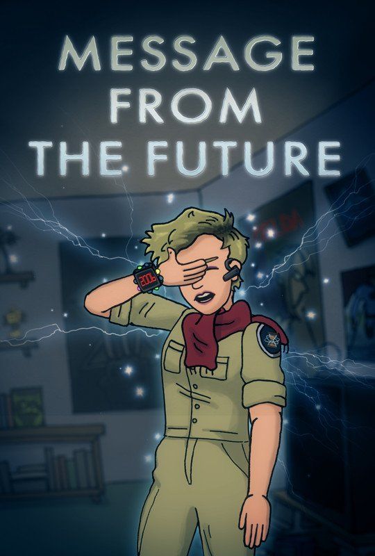 A person in a green uniform covers their eyes as electricity sparks around them.