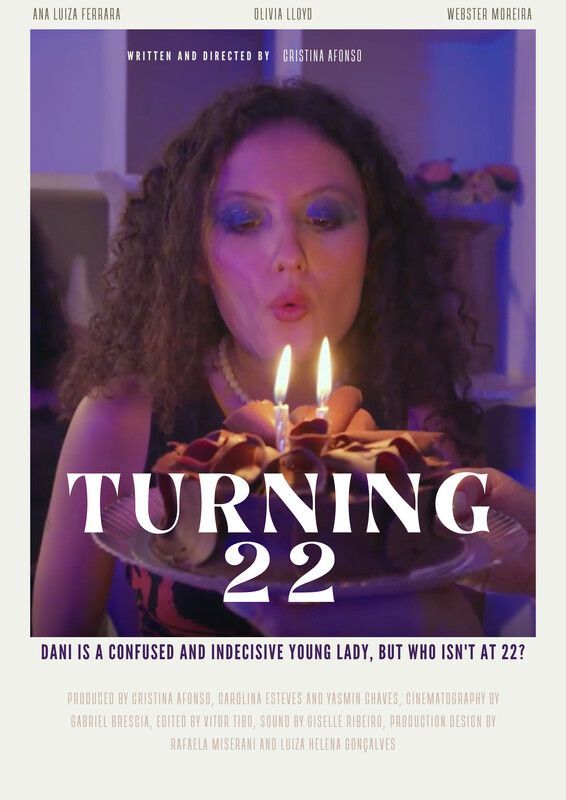 Poster of a woman blowing out candles on a cake, with title