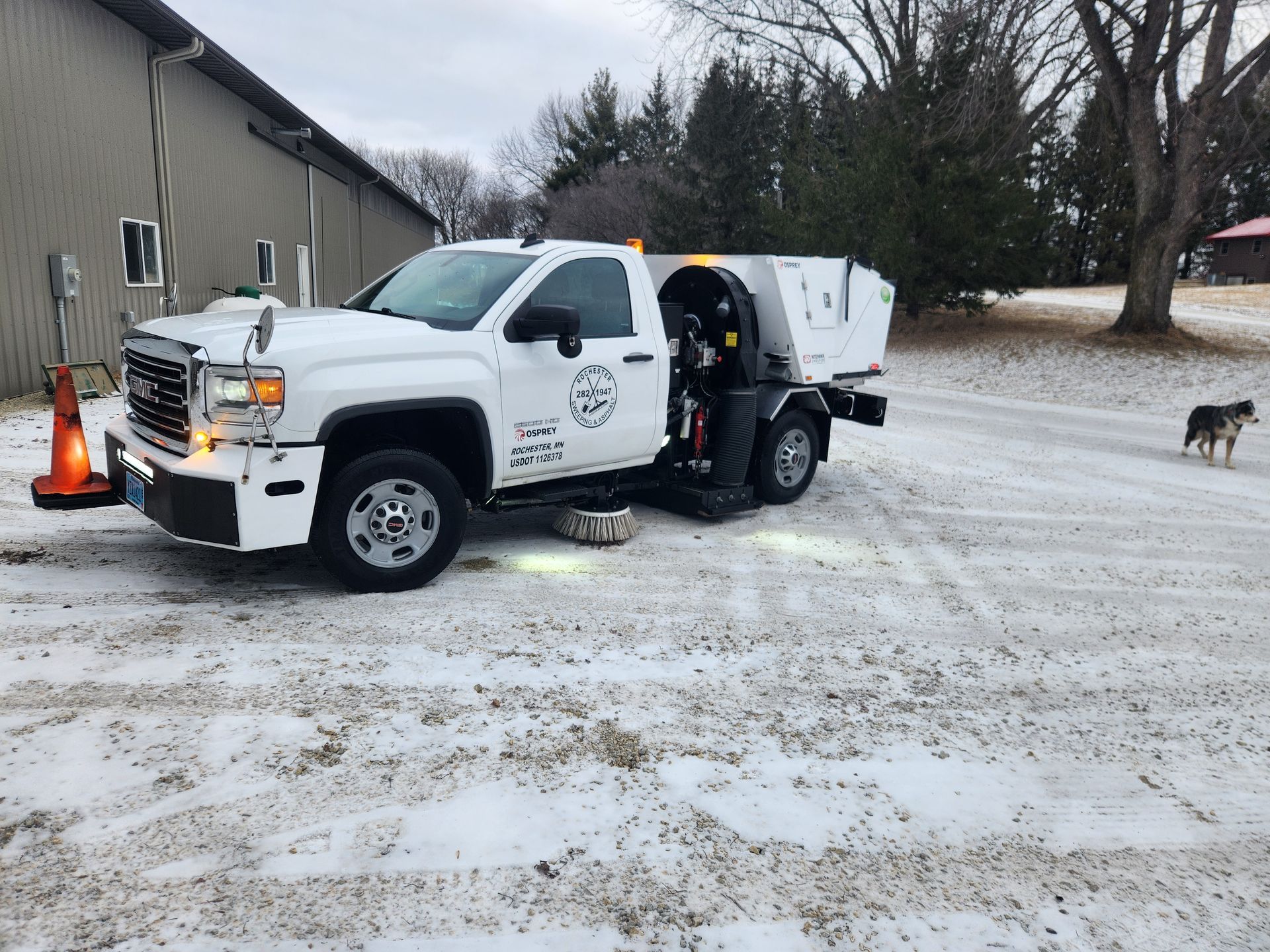 swept parking lot