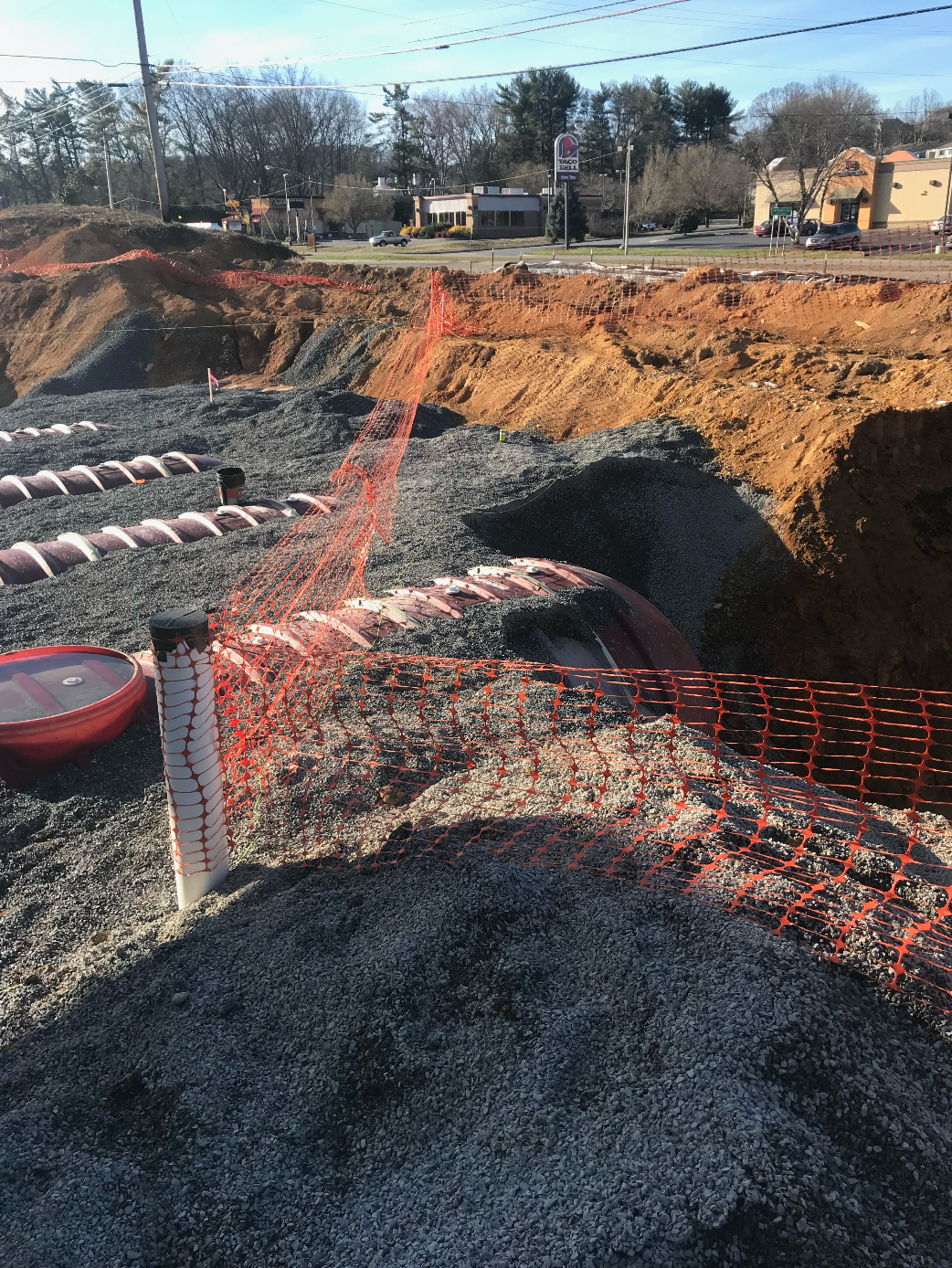 Petroleum Tanks being installed by Hampton Construction & Development.