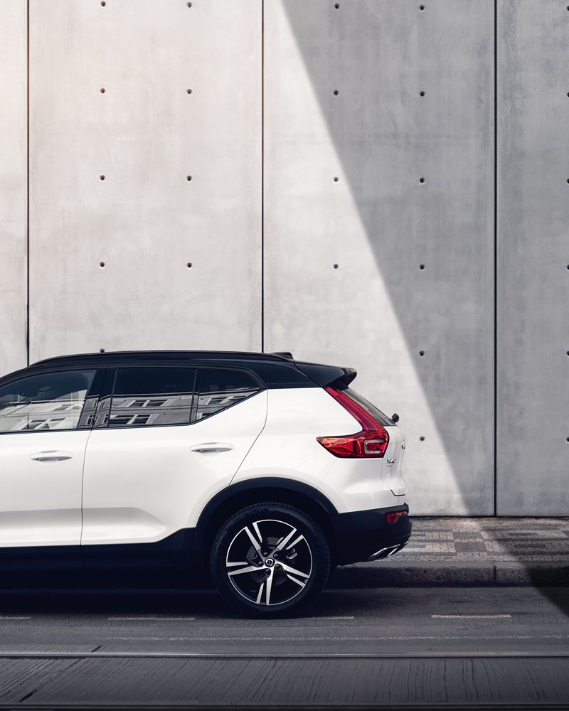 White Volvo Car On The Side Of The Road — Auto Mechanics in Byron Bay, NSW