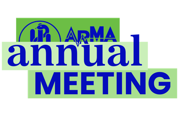 ARMA Annual Meeting logo in blue text on green and white background