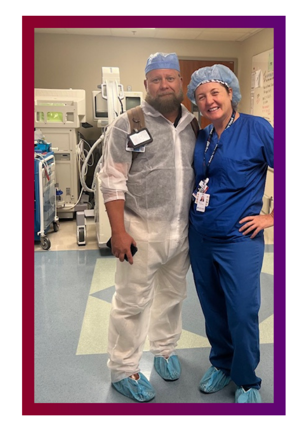 dr ee with a colleag