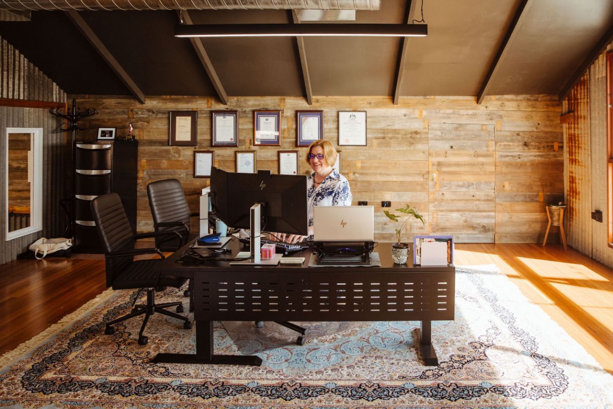 Jane In The Office Working On Her Computer — Catalyst Accounting & Tax in Warwick, QLD