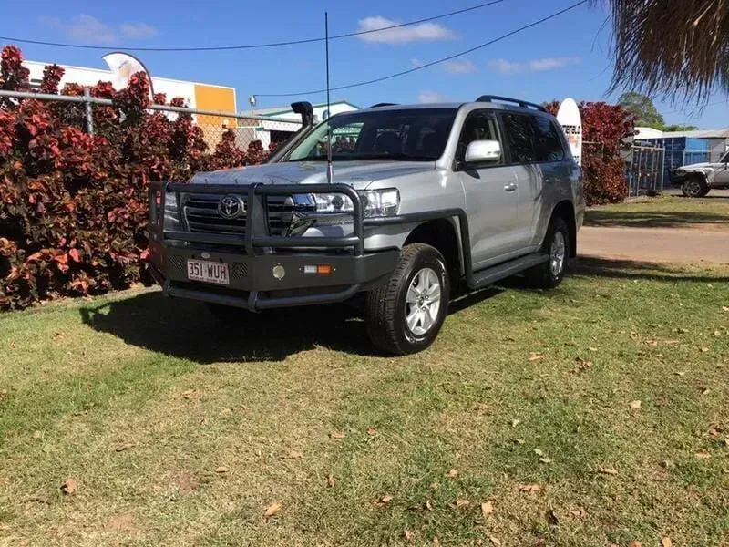 A Silver Toyota Land Cruiser is Parked in a Grassy Area — Emerald 4x4 in Emerald, QLD