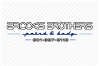 Black business card for Brooks Brothers Collision with logo and phone number 601-397-9118