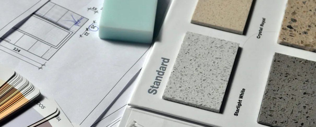 Home remodeling design materials and finish selections for residential renovation projects