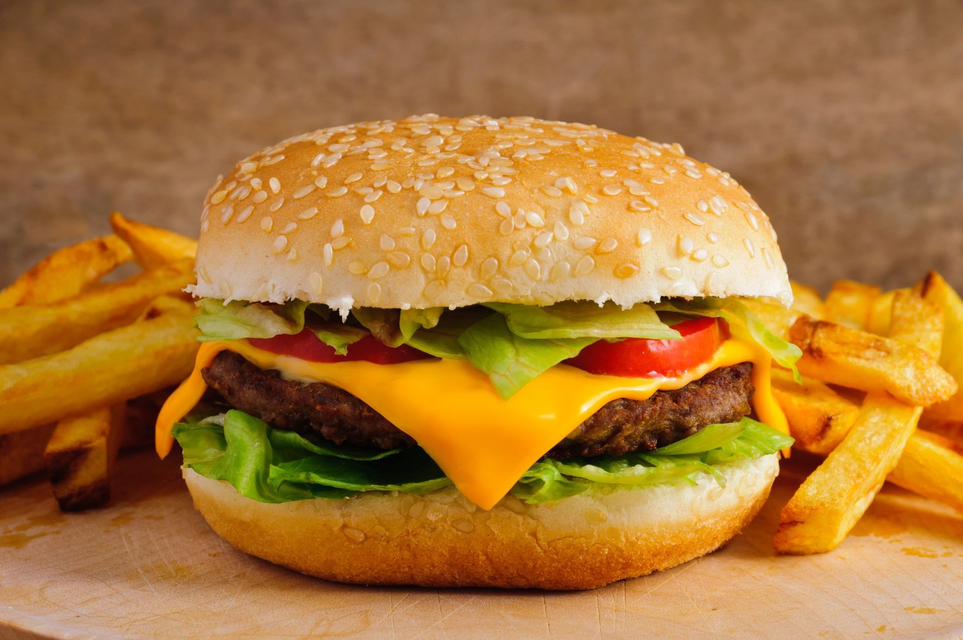 Delicious Burger with Melty Cheese