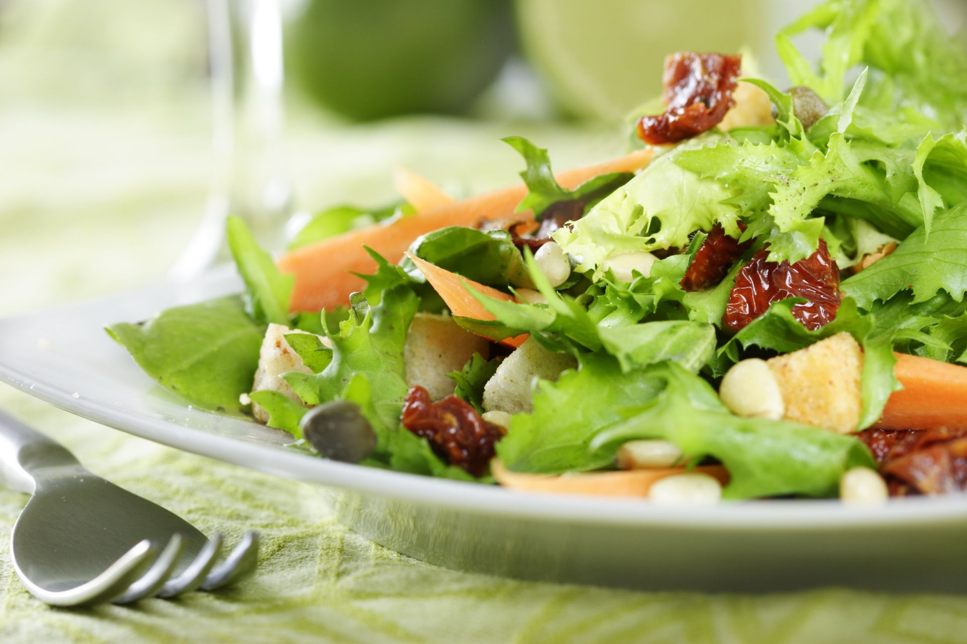 Salad Dressed on Plate