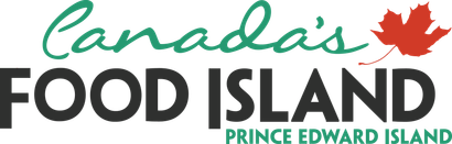 Canada’s Food Island logo with red maple leaf and green/black text, Prince Edward Island