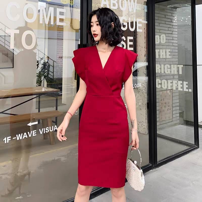 氣質顯瘦晚禮服 洋裝 禮服 晚禮服 婚禮 派對洋裝 女裝 套裝