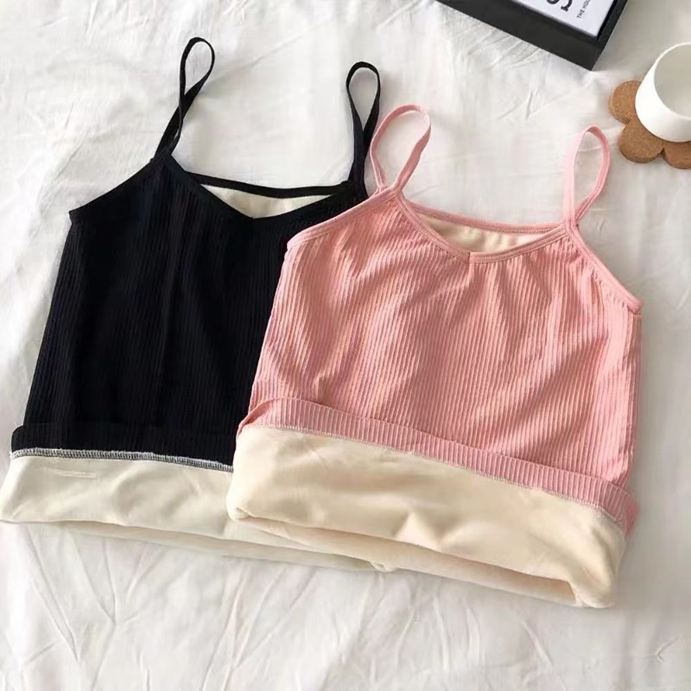 秋冬 吊帶 刷毛 背心 內衣 女  美背 內搭 小可愛 Autumn/Winter Fleece Tank Top Underwear for Women, Featuring a Beautiful Back, Perfect for Inner Wear, Cute and Nude