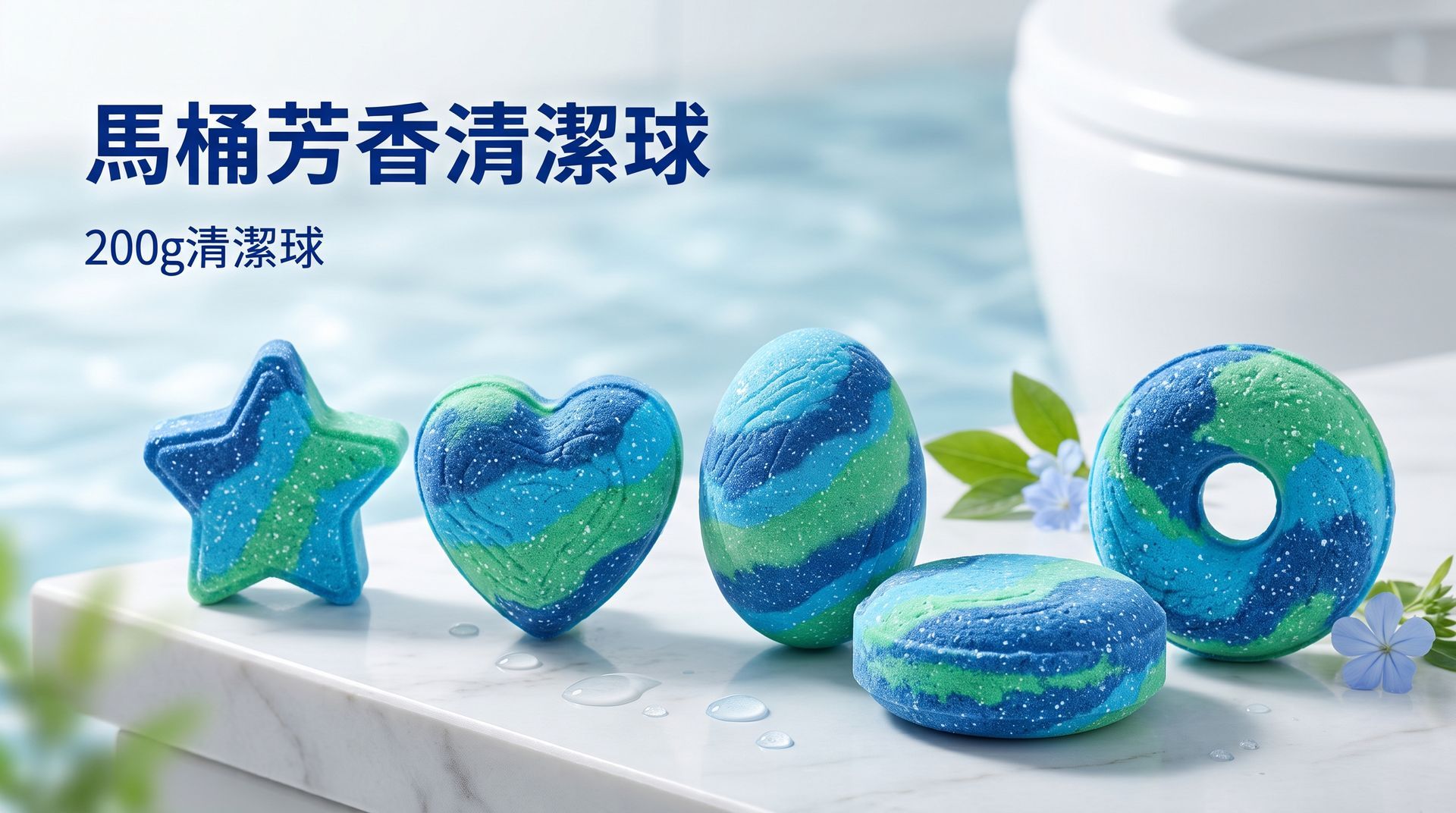 馬桶定量芳香清潔球 每顆200克 Toilet Bowl Fragrance Cleaning Ball (Dosed) – 200g per unit