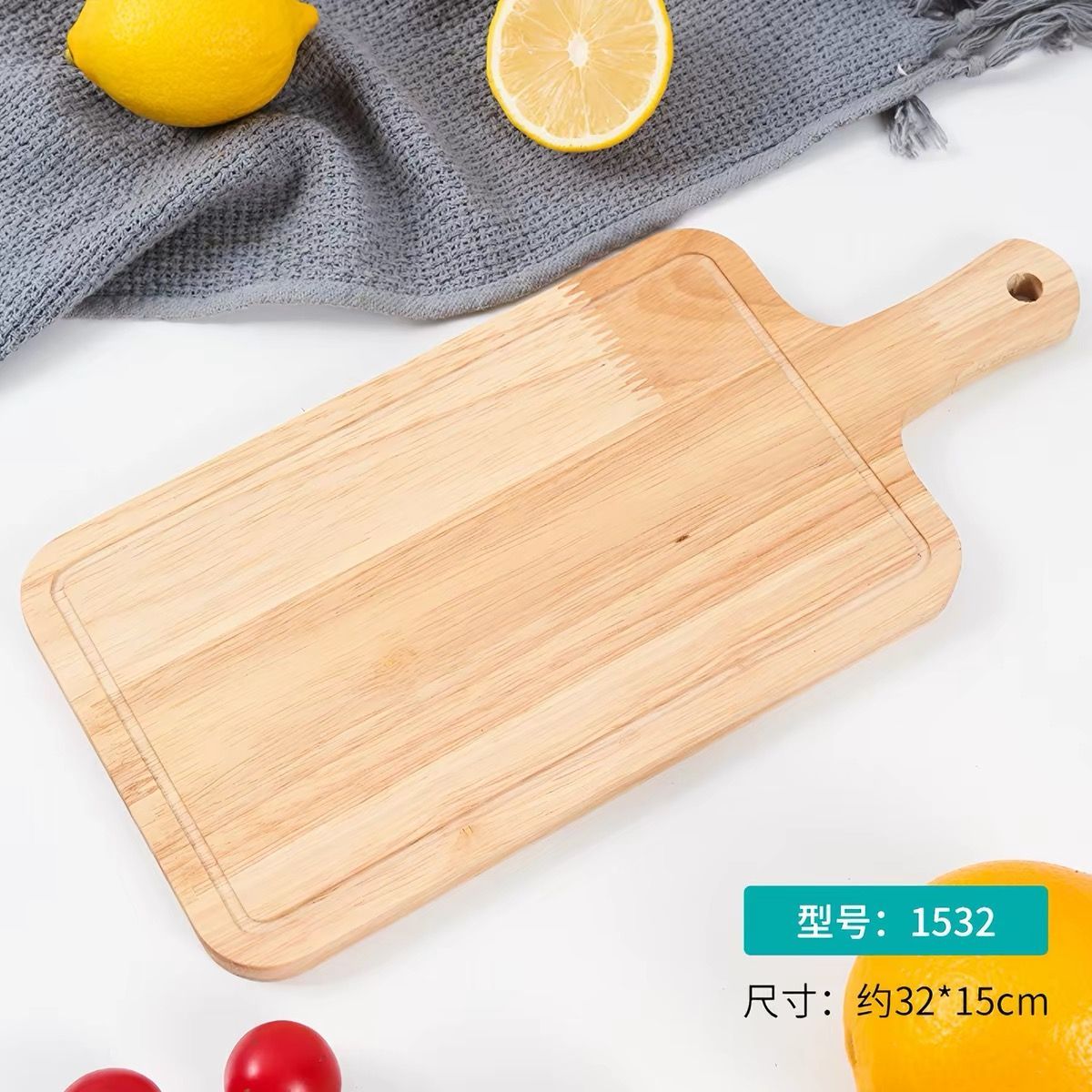 大樂木居 外銷日本 長方形手把款 原木砧板 餐具 餐盤 一入 Dalemu Woodworks – Rectangular Natural Wood Cutting Board with Handle (Export Quality for Japan) – Tableware/Serving Platter – Single Piece