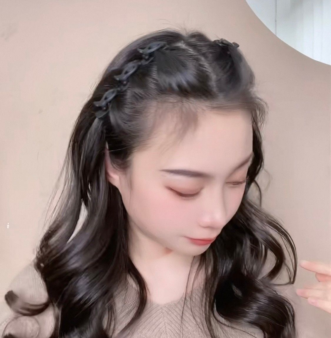 韓國 東大門 款式 公主夾 公主頭 三束夾 一對 共兩支 Korean Dongdaemun style princess hair clips, three-strand clips, one pair (two in total).