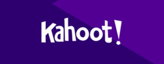 Kahoot! logo with white text on a purple background.