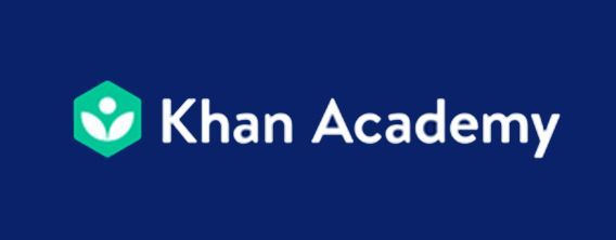 Khan Academy logo, green hexagon with a figure and text