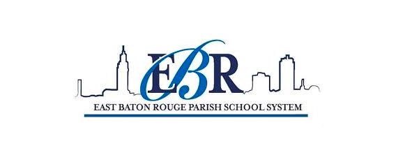 Logo of East Baton Rouge Parish School System, with skyline outline and