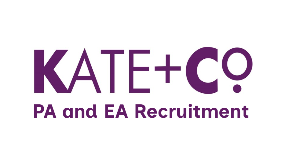 KATE+CO logo in purple with “PA and EA Recruitment” tagline