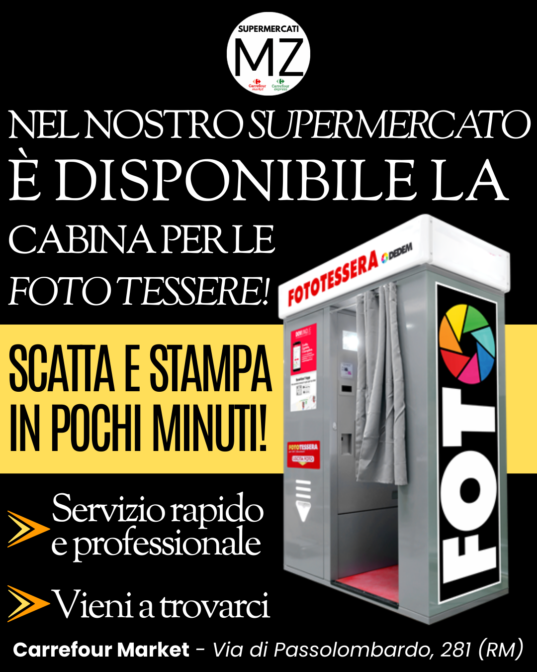 cabina foto tessere