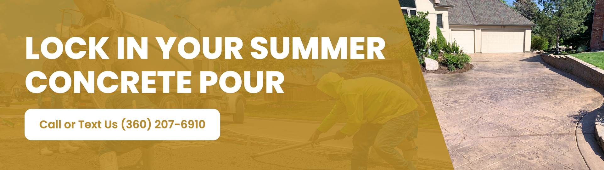 Homeowner planning a concrete project with a Silverdale contractor