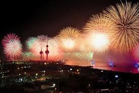 Nighttime Fireworks Display