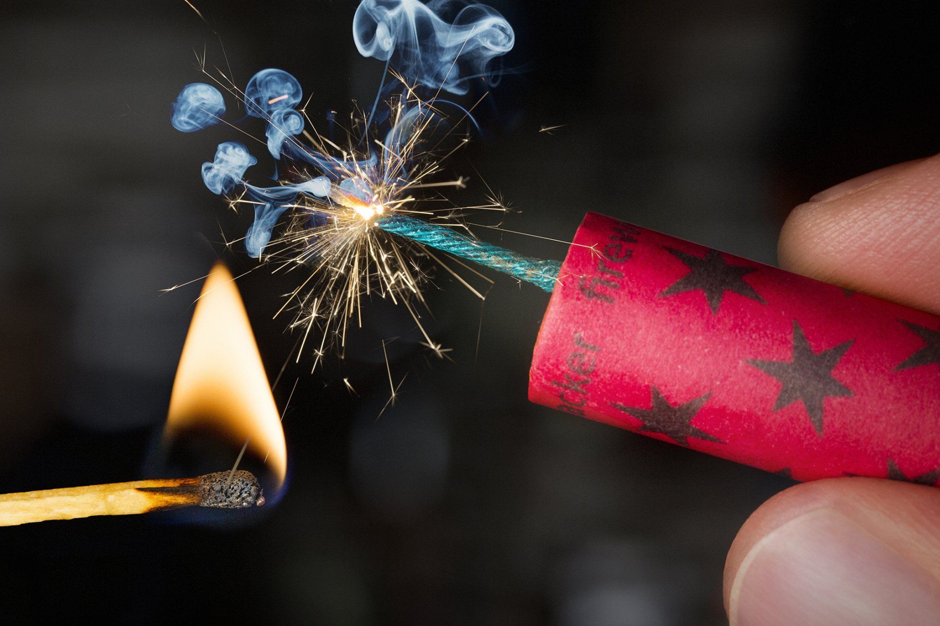 Lighting a Firecracker