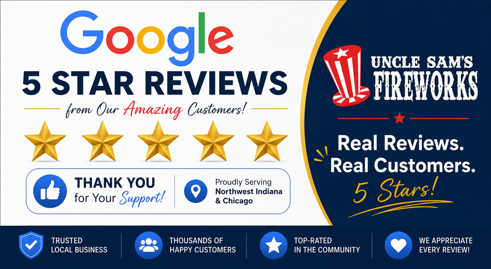 Uncle Sam's Fireworks Google Reviews