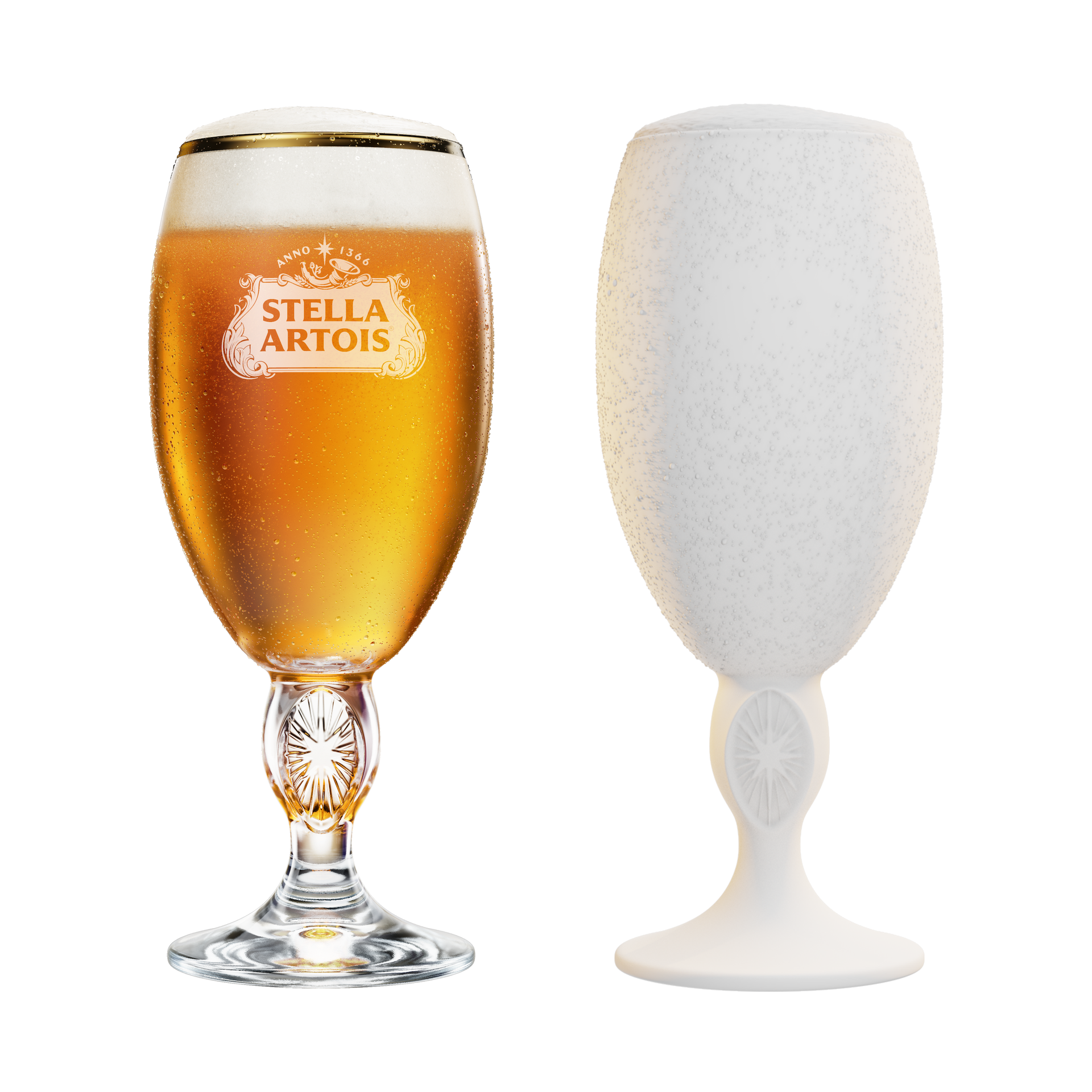 Stella Artoris beer rendered in KeyShot