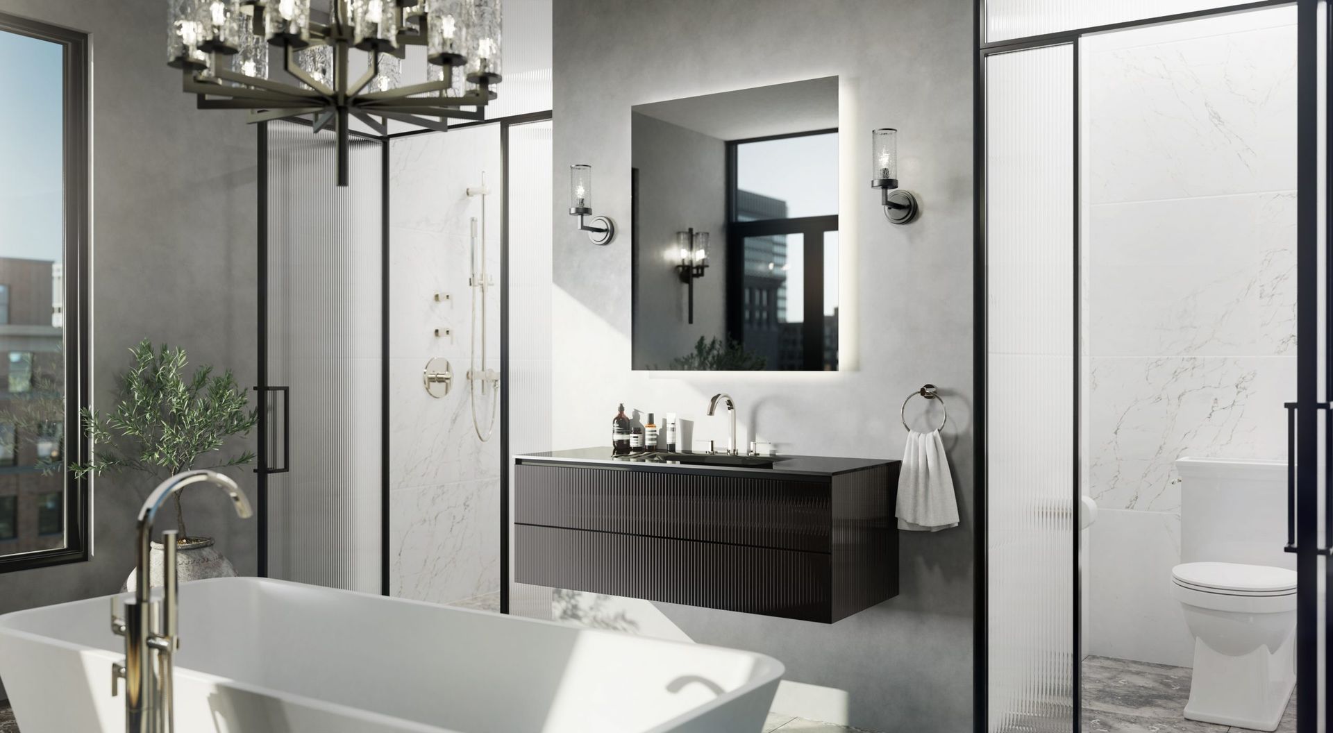 A bathroom rendered in KeyShot