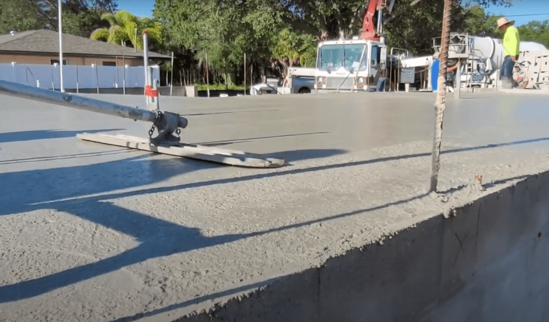 concrete foundation pouring