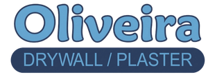 Blue “Oliveira” logo with “DRYWALL / PLASTER” in a rounded dark blue banner