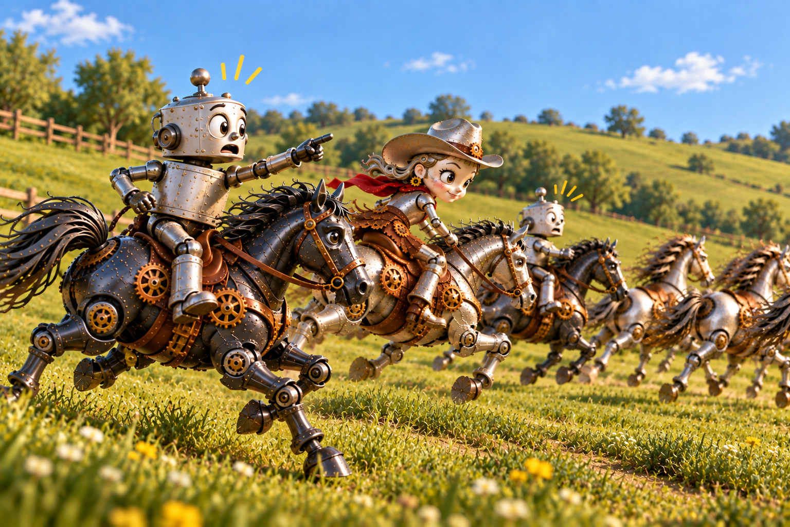 herd the mustangs