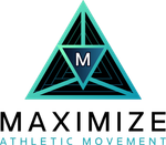 Logo: Turquoise triangle with inner triangles. Center has "M". Text: MAXIMIZE ATHLETIC MOVEMENT.