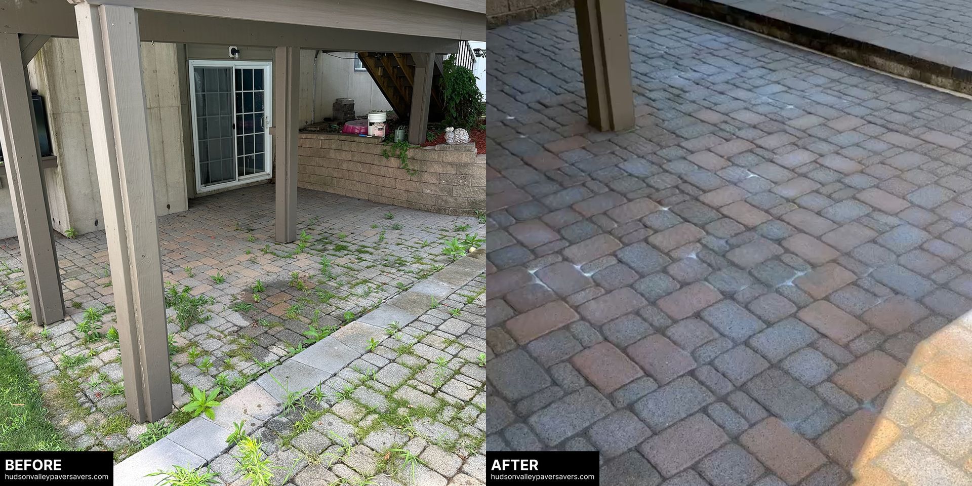Pool pressure wash, seal and joint sand done by Hudson Valley Paver Saver. Middletown, NY.