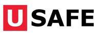Logo U SAFE con una U quadrata rossa e la scritta SAFE in grassetto nero.