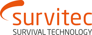Survitec logo in orange and gray with the words “Survitec Survival Technology”