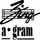 Black-and-white logo with stylized script over a music staff and the words &ldquo;a gram&rdquo; beneath it