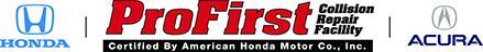 A picture of a honda acura and profirst logo